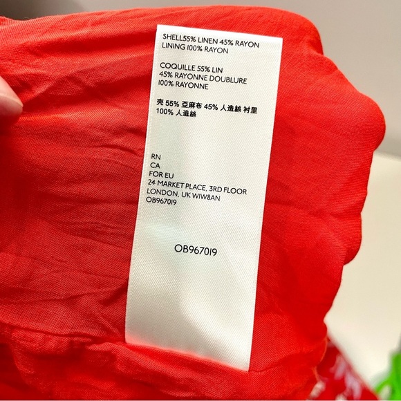 Free People All Mine Mini Dress in Red One Shoulder Tiered Skirt Bohemian Size S - Picture 13 of 13